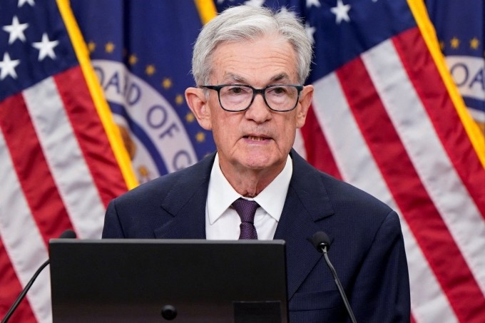 Chủ tịch Cục Dự trữ liên bang Mỹ (Fed) Jerome Powell trong cuộc họp báo ngày 17/9. Ảnh: Reuters Chủ tịch Cục Dự trữ liên bang Mỹ (Fed) Jerome Powell trong cuộc họp báo ngày 17/9. Ảnh: Reuters