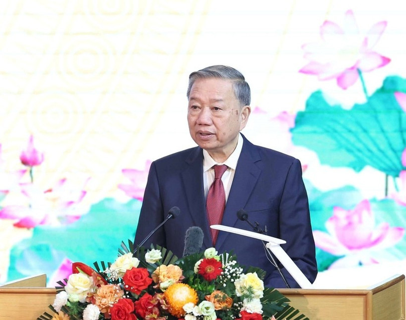 Tổng Bí thư Tô Lâm phát biểu tại buổi lễ. tbt5.jpg