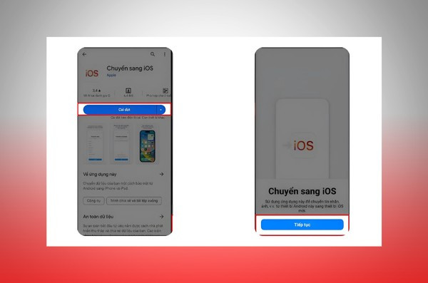 Cài đặt ứng dụng Move to iOS trên Android để chuyển dữ liệu từ Android sang iPhone Cài đặt ứng dụng Move to iOS trên Android để chuyển dữ liệu từ Android sang iPhone