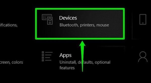 Mở Devices (Thiết bị)