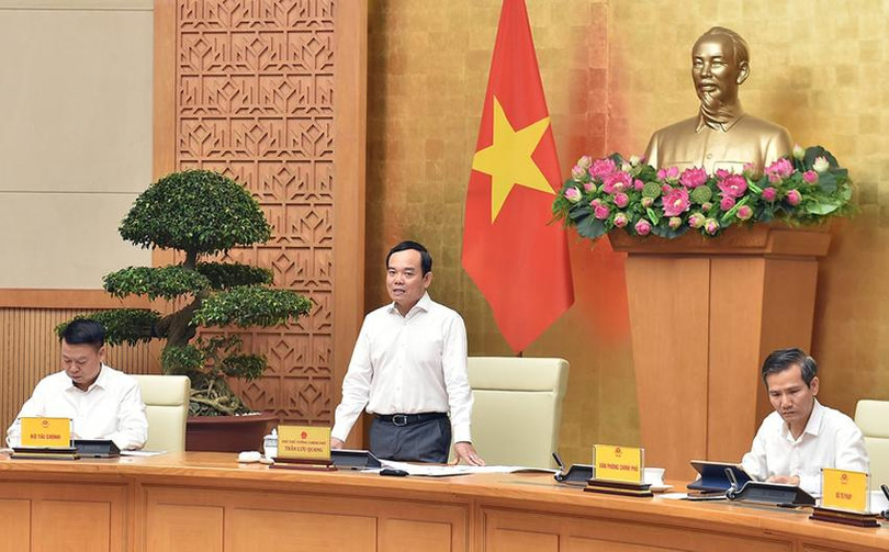 Phó Thủ tướng Trần Lưu Quang đề nghị các bộ, ngành, địa phương đẩy mạnh ứng dụng công nghệ số để kịp thời phát hiện và xử lý những thủ đoạn buôn lậu, gian lận thương mại và hàng giả. Ảnh: VGP/Hải Minh ndt9334-172309421279312906597.jpg