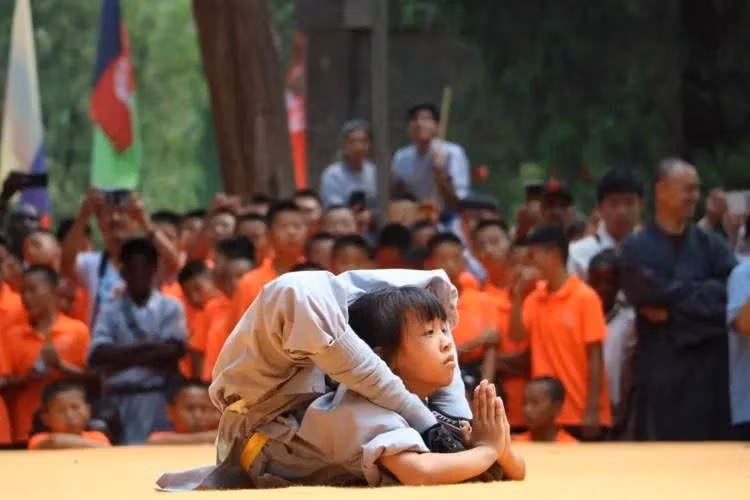 Zhang Sixuan, 9 tuổi, vừa giành danh hiệu Ngôi sao võ thuật Thiếu Lâm. Ảnh: O.C