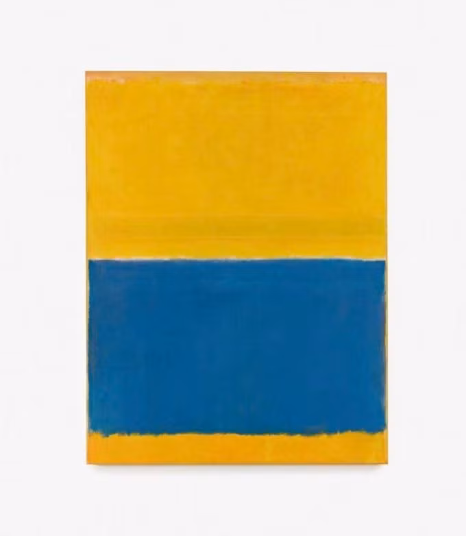 Tranh "Không đề" (Vàng và Xanh dương). Ảnh: Sotheby's