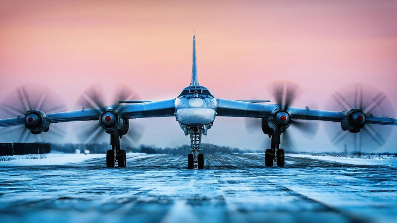 Máy bay ném bom Tu-95 của Không quân Nga (Ảnh: Telegram). tu-95-1741322299401.jpg