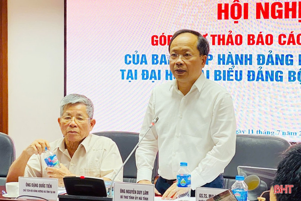 Bí thư Tỉnh ủy Nguyễn Duy Lâm phát biểu tại hội nghị. bqbht_br_111.jpg