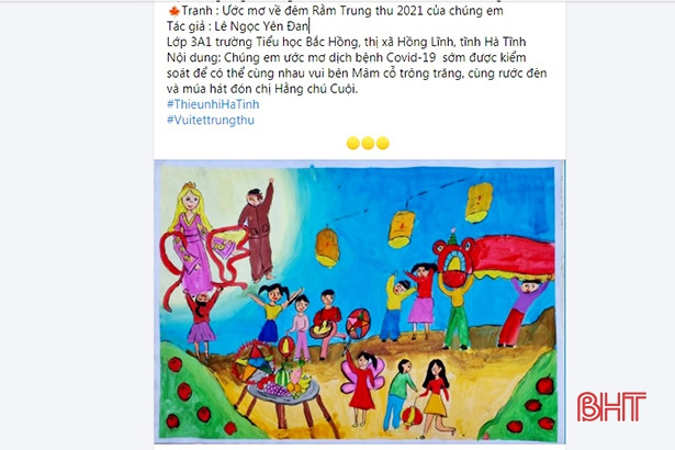 Thiếu nhi Hà Tĩnh vui Tết Trung thu qua mạng xã hội