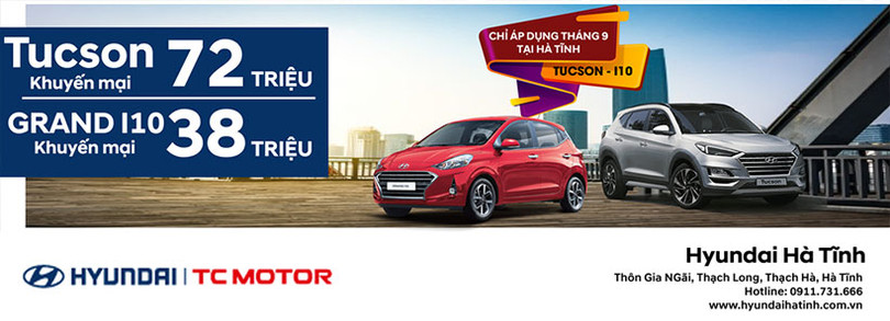 Hyundai Tucson, Hyundai Grand i10 khuyến mại từ 38 - 72 triệu đồng