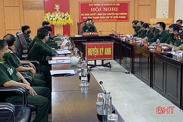 Huyện Kỳ Anh khai mạc diễn tập khu vực phòng thủ năm 2021