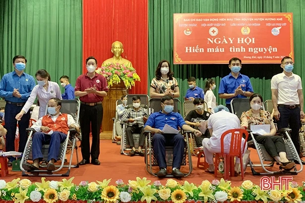 Thu về 202 đơn vị máu từ ngày hội hiến máu tình nguyện ở Hương Khê
