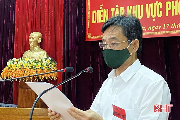 Huyện Kỳ Anh khai mạc diễn tập khu vực phòng thủ năm 2021