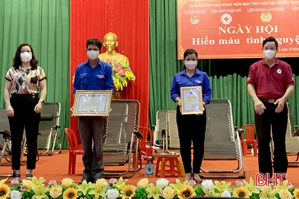 Thu về 202 đơn vị máu từ ngày hội hiến máu tình nguyện ở Hương Khê