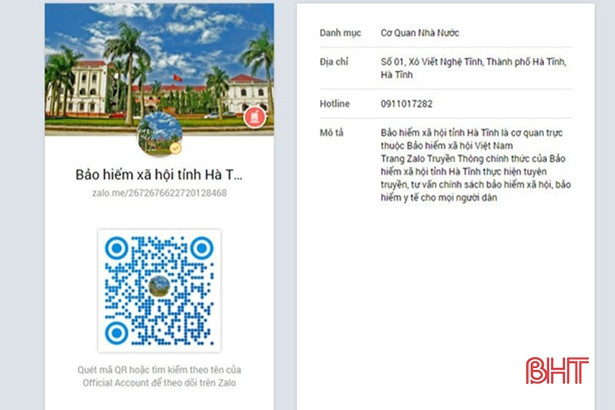 BHXH Hà Tĩnh tăng thêm kênh tuyên truyền, tương tác trên môi trường mạng qua ứng dụng Zalo