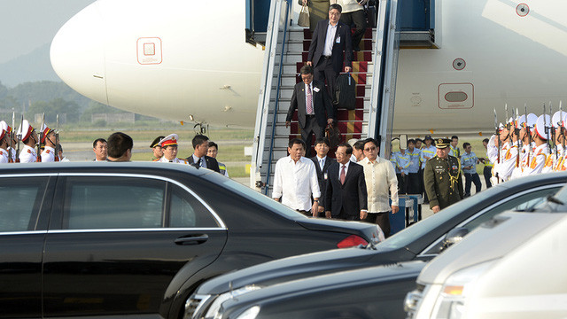 tong thong philippines den ha noi bat dau chuyen cong du viet nam