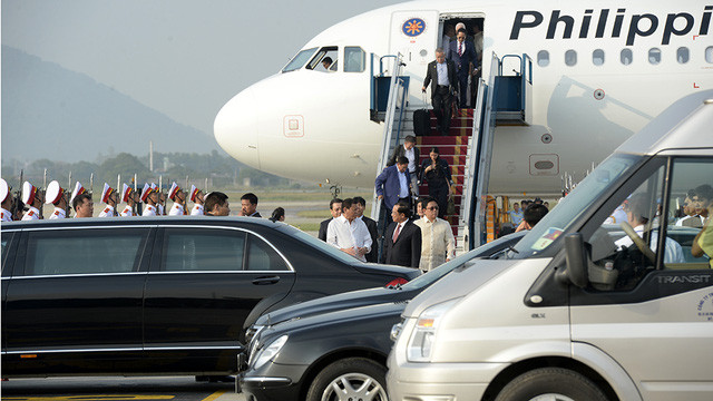tong thong philippines den ha noi bat dau chuyen cong du viet nam