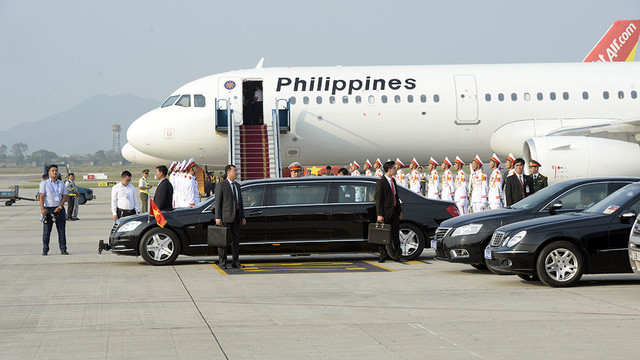 tong thong philippines den ha noi bat dau chuyen cong du viet nam