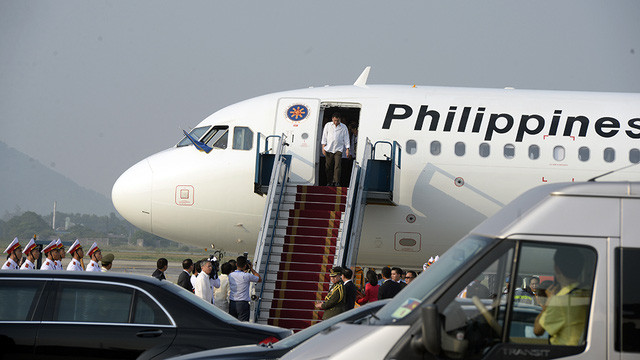 tong thong philippines den ha noi bat dau chuyen cong du viet nam