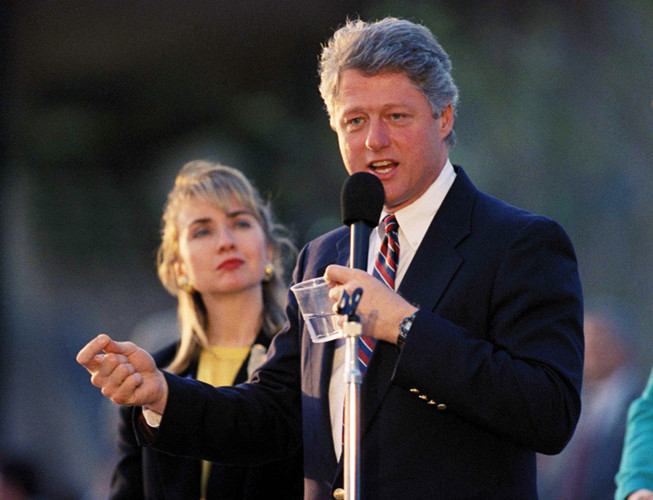 anh ba hillary tre trung ben chong trong chien dich tranh cu 1992