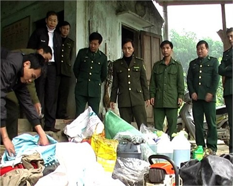 Tang vật lực lượng chức năng thu giữ được trong đợt truy quét Tang vật lực lượng chức năng thu giữ được trong đợt truy quét