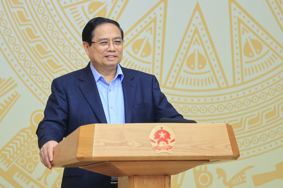 Thủ tướng Chính phủ Phạm Minh Chính phát biểu chỉ đạo tại phiên họp.