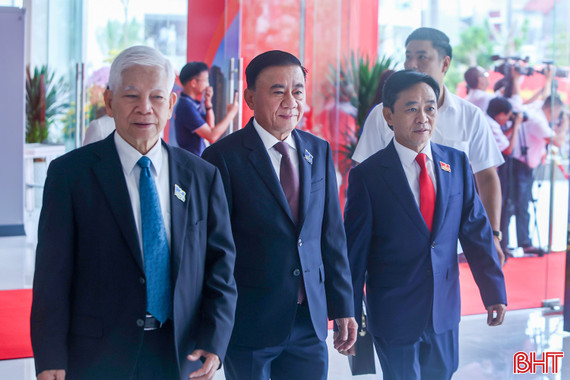 Các đồng chí lãnh đạo, nguyên lãnh đạo Đảng, Nhà nước dự Đại hội Đảng bộ Hà Tĩnh