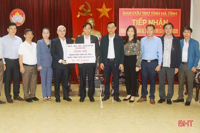 Bình Phước hỗ trợ Hà Tĩnh hơn 1 tỷ đồng khắc phục hậu quả lũ lụt