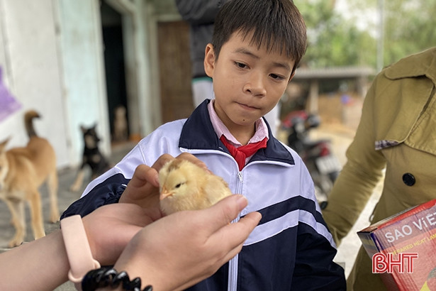 5.000 con gà giống của BIDV Việt Nam đến với thiếu nhi vùng lũ Hà Tĩnh