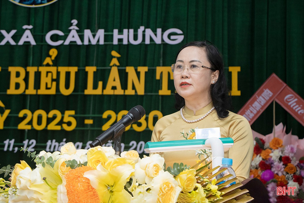 Trưởng ban Tổ chức Tỉnh ủy Trương Thanh Huyền phát biểu chỉ đạo tại đại hội. bqbht_br_3.jpg