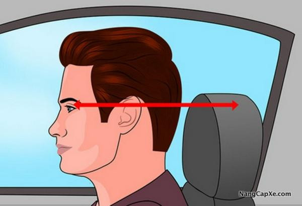 Độ cao hơn mí mắt 1 chút tu the ngoi lai o to dung de khong bi moi lung