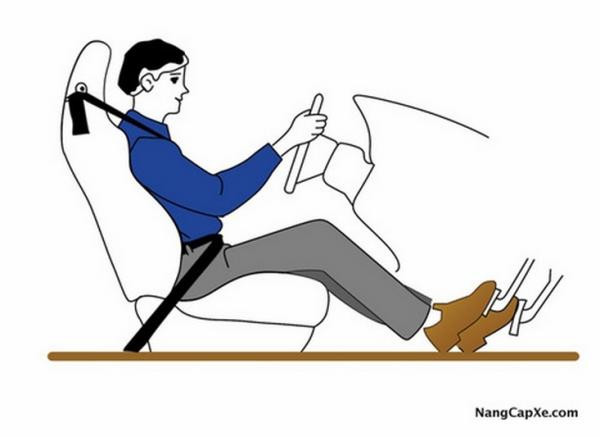 Độ nghiêng tiêu chuẩn từ 90 - 110 độ. tu the ngoi lai o to dung de khong bi moi lung