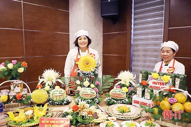 50 món ăn tham gia Hội thi ẩm thực hướng tới sản phẩm OCOP Hà Tĩnh