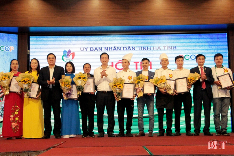 Trao 27 giải Hội thi ẩm thực hướng đến sản phẩm OCOP Hà Tĩnh