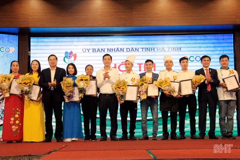 Trao 27 giải Hội thi ẩm thực hướng đến sản phẩm OCOP Hà Tĩnh