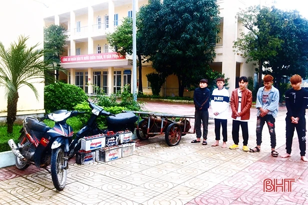 Băng trộm “nhí” gây ra 20 vụ mất cắp tài sản tại nhiều địa bàn ở Hà Tĩnh