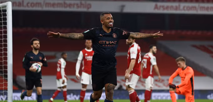 Kết quả Arsenal 1-4 Man City: Pháo thủ lại thua đậm