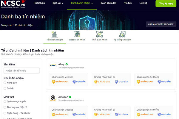 Hệ sinh thái tín nhiệm mạng được NCSC xây dựng với định hướng góp phần bảo đảm an toàn và lành mạnh trên không gian mạng Việt Nam. Người dùng cần cảnh giác trước các chiến dịch lừa đảo trực tuyến gia tăng dịp nghỉ lễ