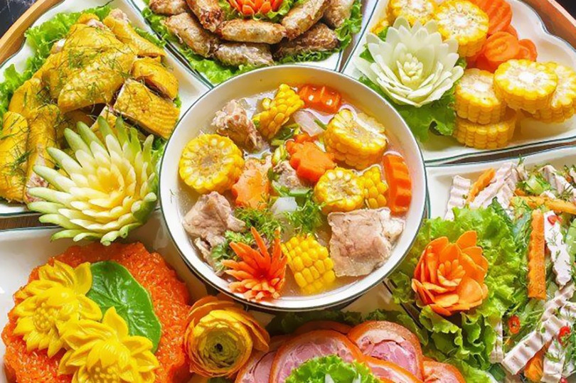 Mâm cúng rằm tháng Giêng năm 2025 đơn giản nhưng đầy đủ và chu đáo. Ảnh minh hoạ mam-co-cung-ram-thang-gieng.jpg