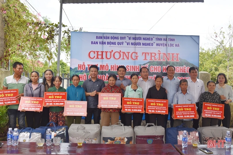 Tặng nhiều mô hình sinh kế cho người nghèo Hà Tĩnh