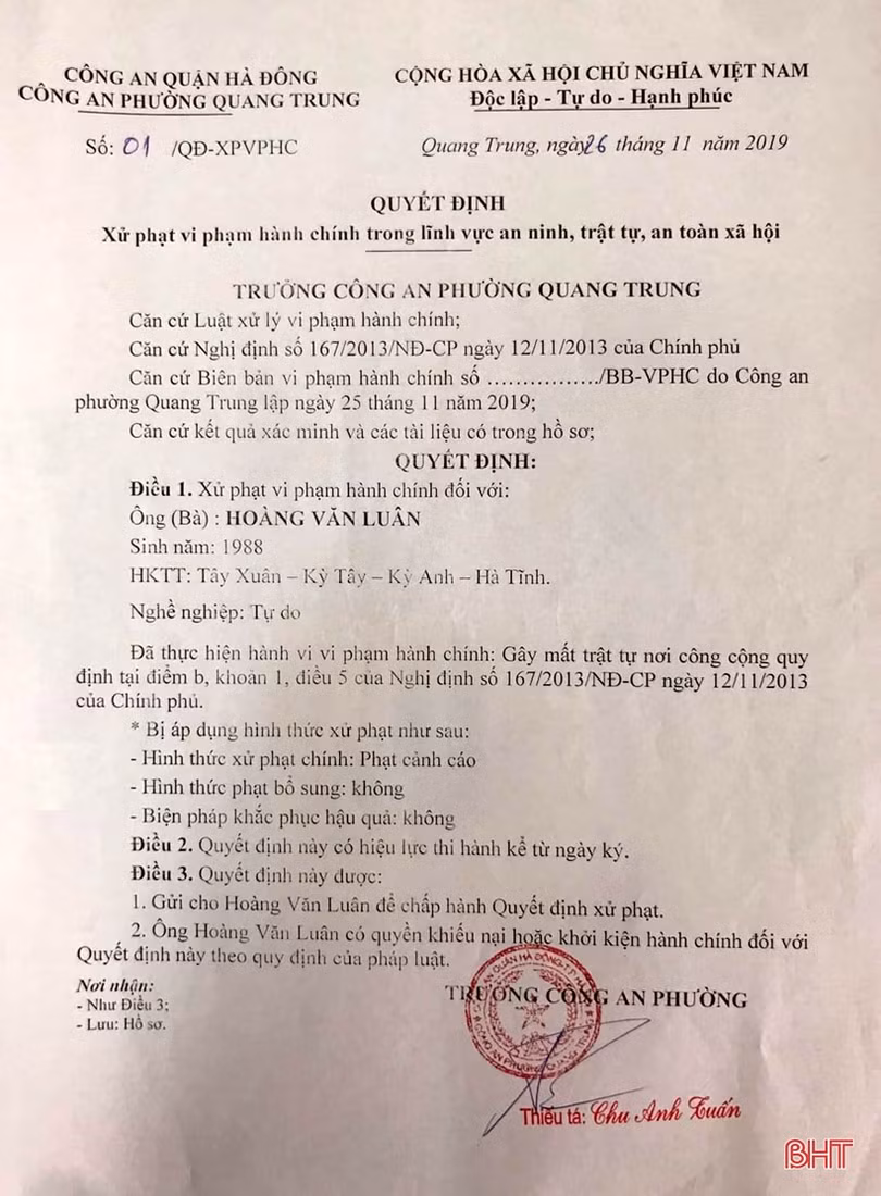 Hoàng Văn Luân bị bắt vì có hành vi xâm phạm lợi ích của Nhà nước, công dân