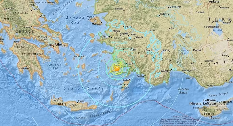 Động đất mạnh 5,5 độ ở miền Nam Hy Lạp