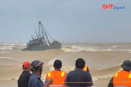 2 tàu cá cùng 11 thuyền viên gặp nạn khi vào tránh bão số 10