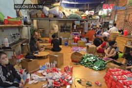 Cặp vợ chồng cầm đầu đường dây sản xuất 70.000 chai dầu gió giả