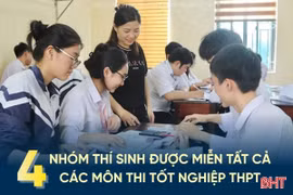 [Infographic] 4 nhóm thí sinh được miễn tất cả các môn thi tốt nghiệp THPT