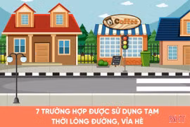 [Infographic] 7 trường hợp được sử dụng tạm thời lòng đường, vỉa hè vào mục đích khác