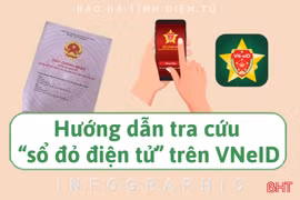[Infographic] Hướng dẫn tra cứu “sổ đỏ điện tử” trên VNeID