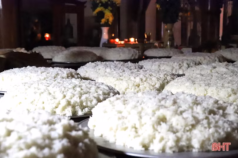 Độc đáo cuộc thi xôi đẹp ngày rằm tháng Giêng ở Nghi Xuân