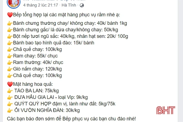 Chưa tới rằm tháng Giêng, dịch vụ làm cỗ cúng ở Hà Tĩnh đã “hút” khách
