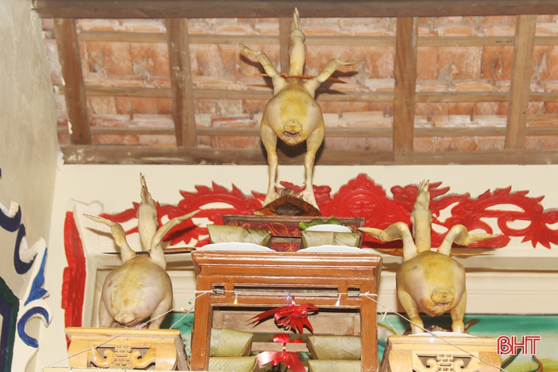 Đẹp mắt những mâm cỗ cúng Rằm tháng Giêng của người dân Hà Tĩnh