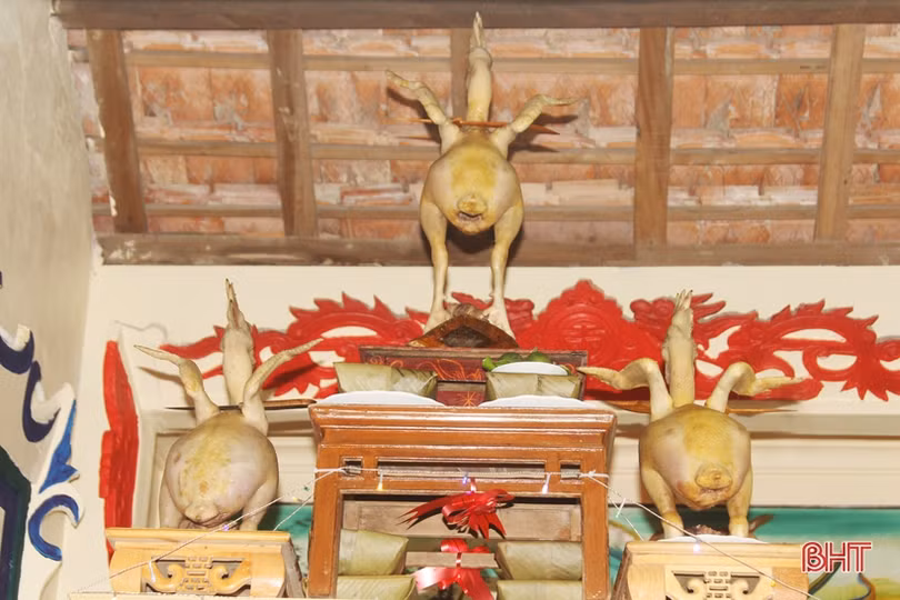 Đẹp mắt những mâm cỗ cúng Rằm tháng Giêng của người dân Hà Tĩnh