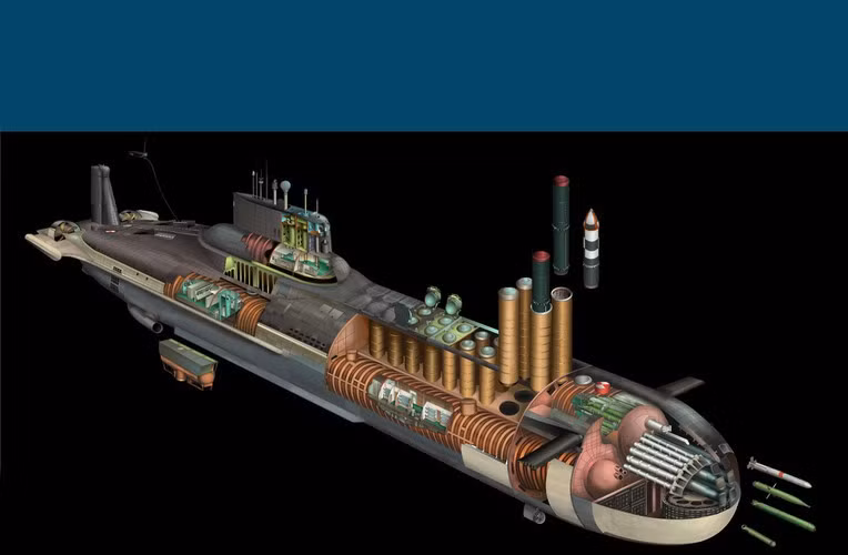 Sức mạnh hủy diệt của siêu tàu ngầm hạt nhân nặng nhất thế giới