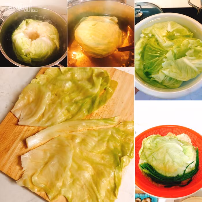 Cách làm bắp cải cuộn thịt sốt nấm hương ngon khó cưỡng